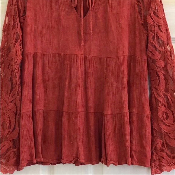 ALTAR’D STATE Peasant/boho tiered lace top - Picture 6 of 10